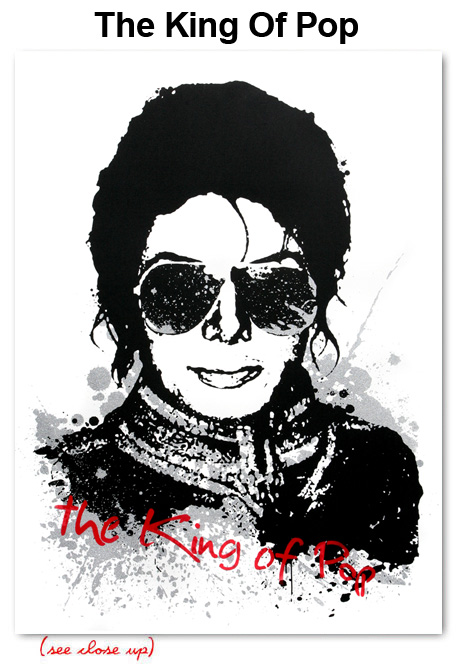 This black white 22 x 30 inch screen print with stencil reflective silver 